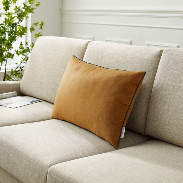 tan and grey pillows Modway Furniture Pillow Cognac Green