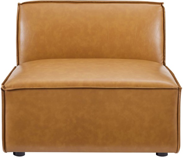 velvet couch with chaise Modway Furniture Sofas and Armchairs Tan