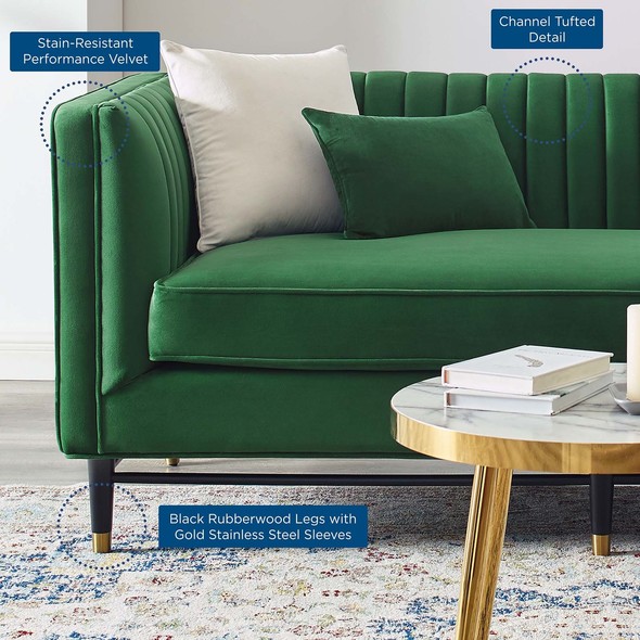 navy blue couch and loveseat Modway Furniture Sofas and Armchairs Emerald