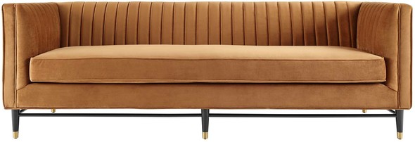 velvet sleeper couch Modway Furniture Sofas and Armchairs Cognac