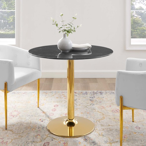 small dining table set for 4 Modway Furniture Bar and Dining Tables Gold Black