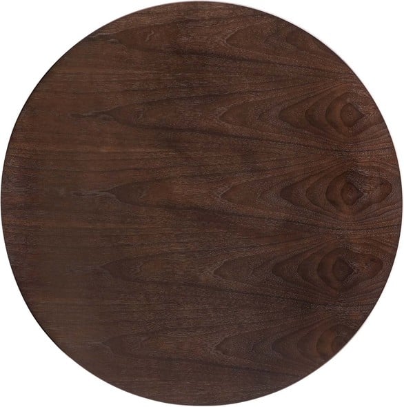 round kitchen table and chairs set Modway Furniture Bar and Dining Tables Gold Cherry Walnut