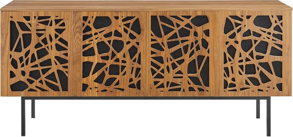 medium wood tv stand Modway Furniture Decor Walnut