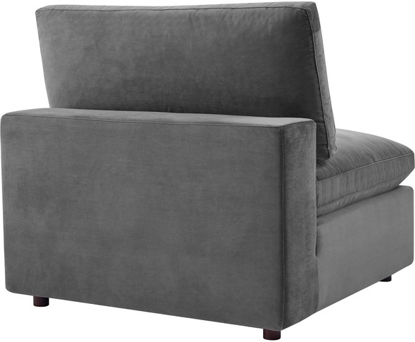 leather lounge sectional Modway Furniture Sofas and Armchairs Gray