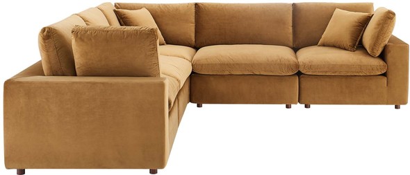 large velvet couch Modway Furniture Sofas and Armchairs Cognac
