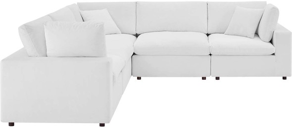 dark red sectional couch Modway Furniture Sofas and Armchairs White