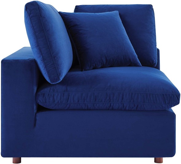 velvet sectional Modway Furniture Sofas and Armchairs Navy