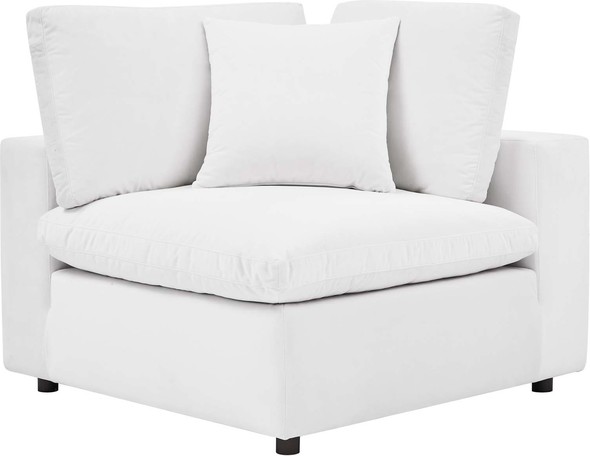 modern blue velvet sofa Modway Furniture Sofas and Armchairs White