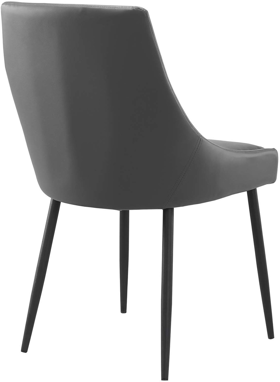 grey chairs with black legs Modway Furniture Dining Chairs Black Gray