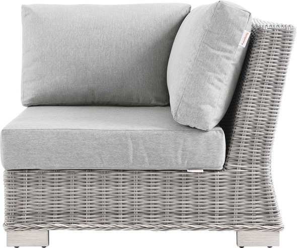 outdoor modular seating Modway Furniture Sofa Sectionals Light Gray Gray
