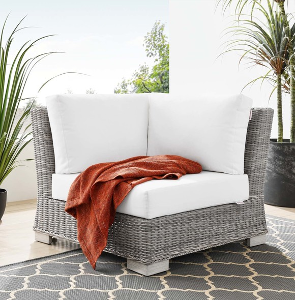 patio white furniture Modway Furniture Sofa Sectionals Light Gray White