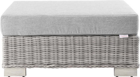 velvet square ottoman Modway Furniture Sofa Sectionals Light Gray Gray