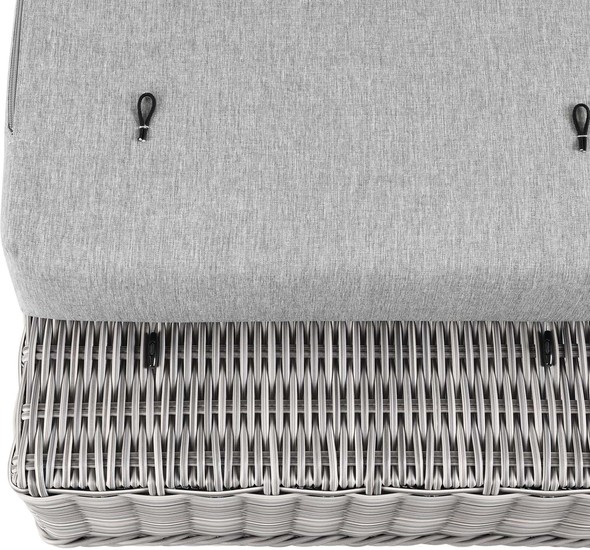 velvet square ottoman Modway Furniture Sofa Sectionals Light Gray Gray