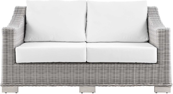 green couch Modway Furniture Sofa Sectionals Light Gray White