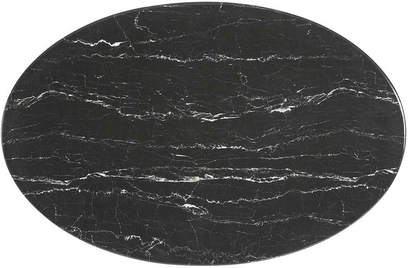 marble dining table set Modway Furniture Bar and Dining Tables Black Black