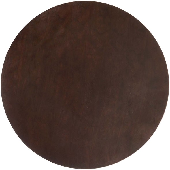round table with 2 chairs Modway Furniture Bar and Dining Tables Black Cherry Walnut