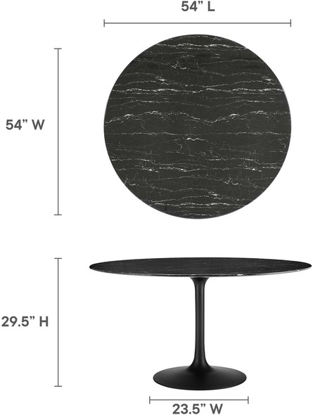 small round table and chairs Modway Furniture Bar and Dining Tables Black Black