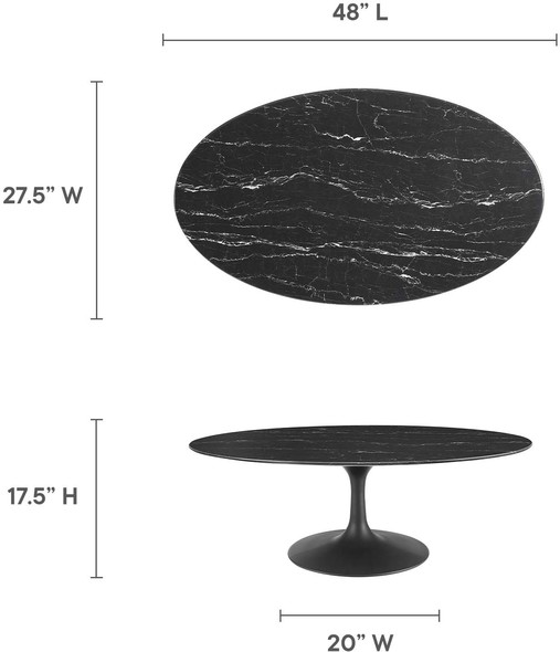 occasional coffee table Modway Furniture Tables Black Black