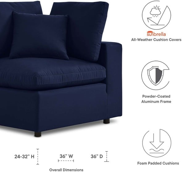 beige patio furniture Modway Furniture Sofa Sectionals Navy