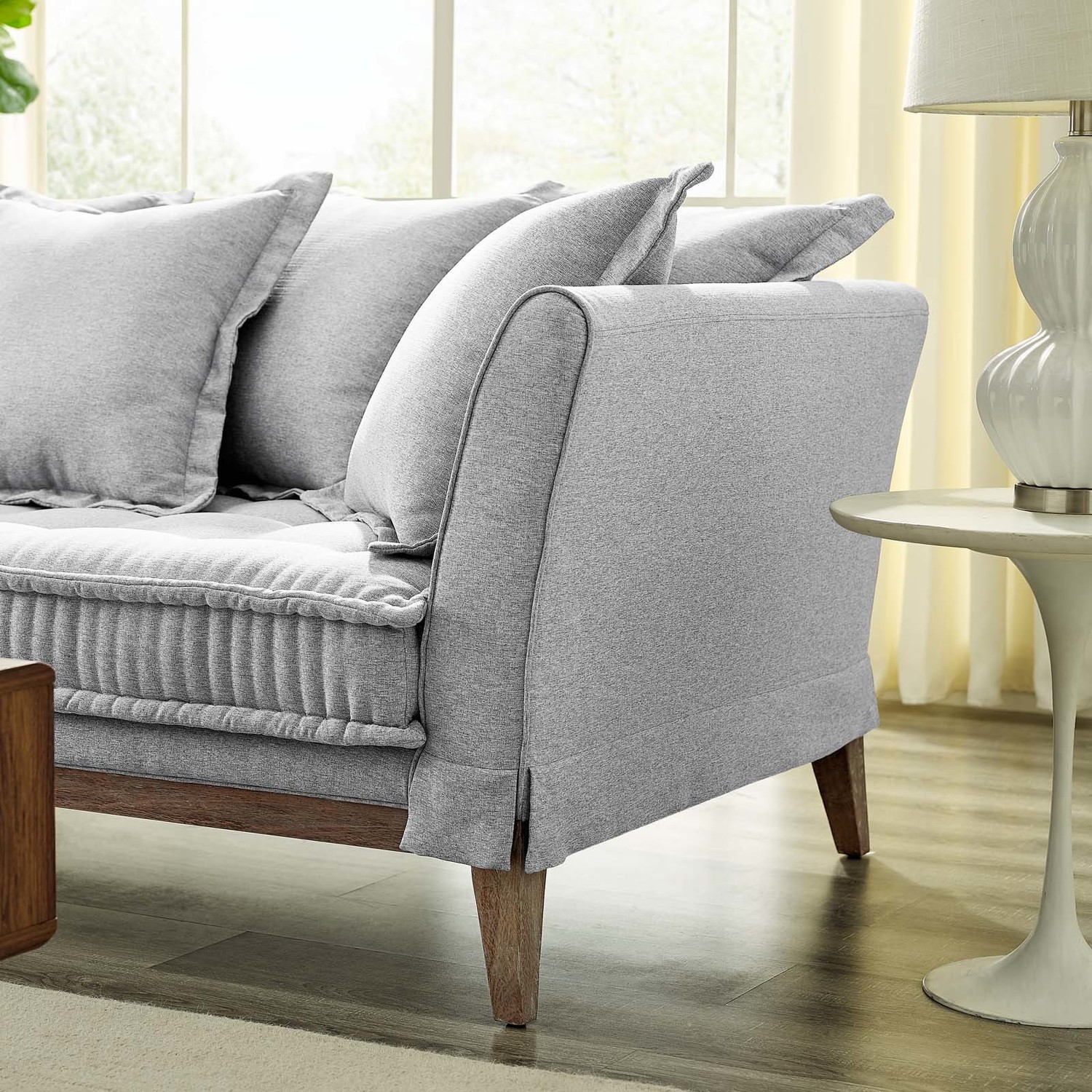 sectional couch reviews Modway Furniture Sofas and Armchairs Light Gray
