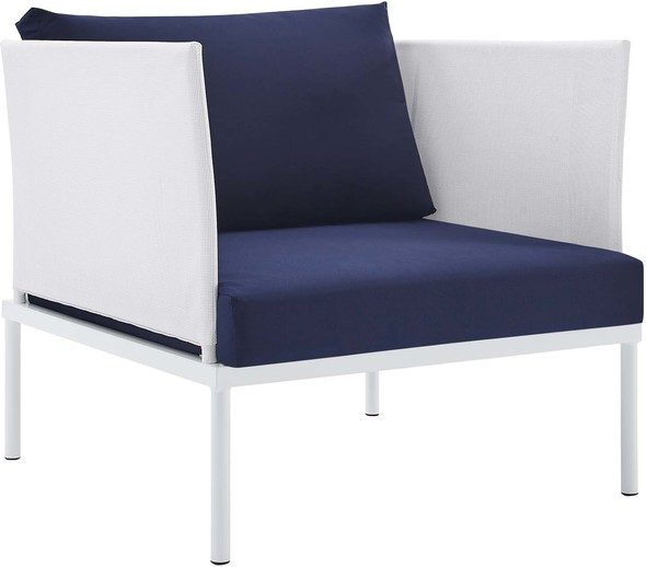 buy outdoor patio furniture Modway Furniture Sofa Sectionals White Navy