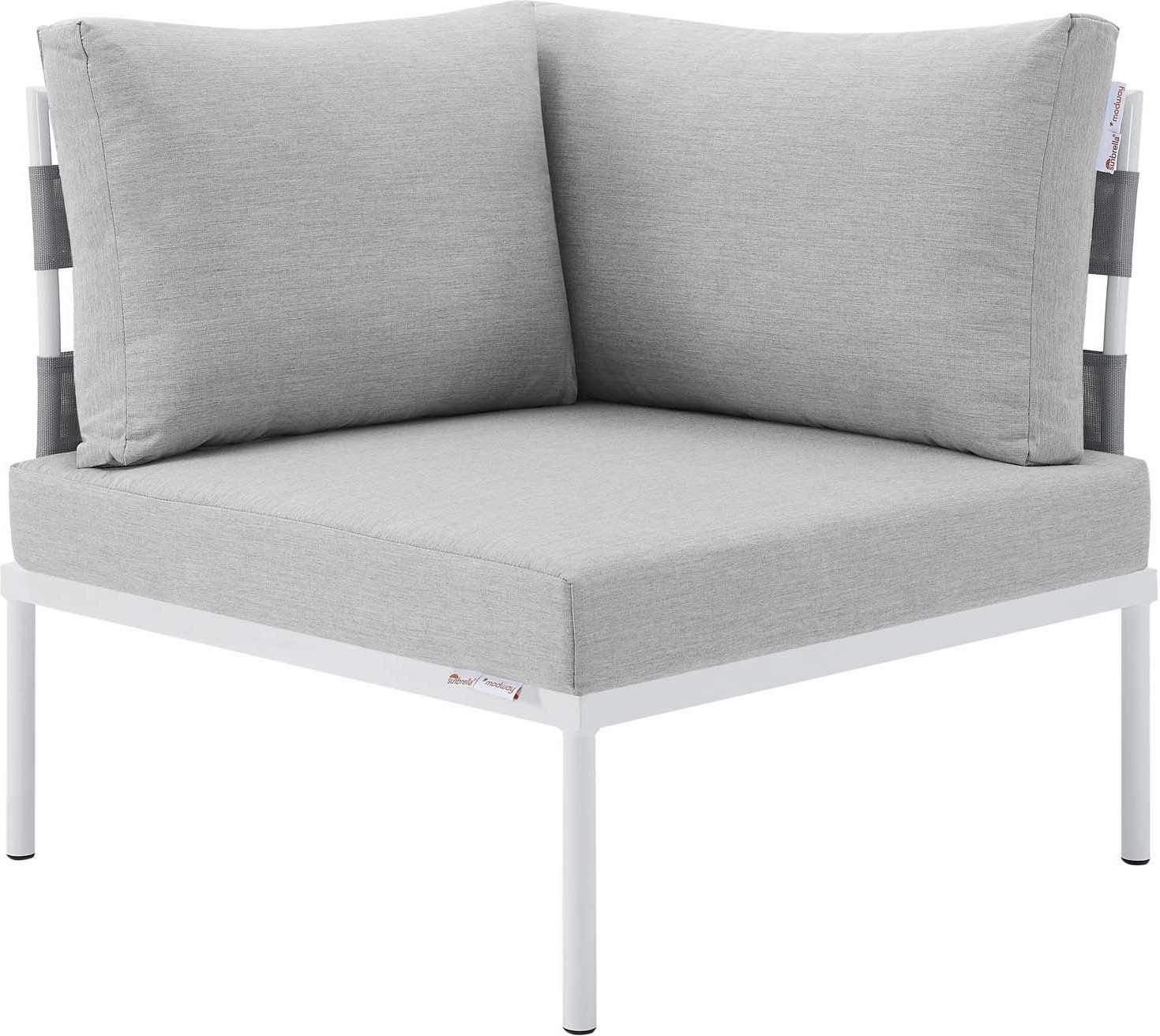 sleeper sectional white Modway Furniture Sofa Sectionals Gray Gray