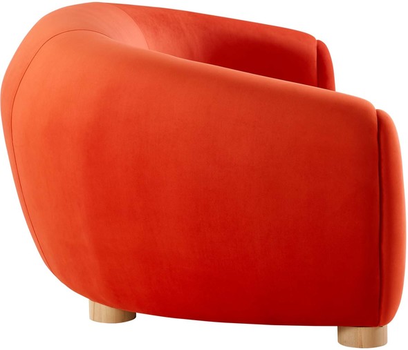 velvet sectional sofa with chaise Modway Furniture Sofas and Armchairs Sofas and Loveseat Orange