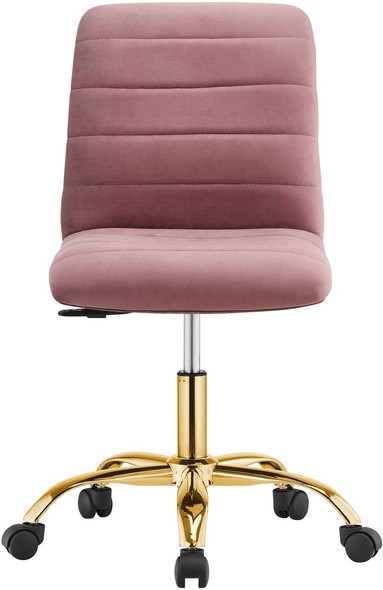 chair with high arms Modway Furniture Office Chairs Gold Dusty Rose