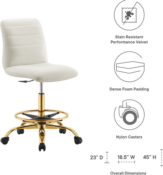 computer chairs for home Modway Furniture Office Chairs Office Chairs Gold Ivory