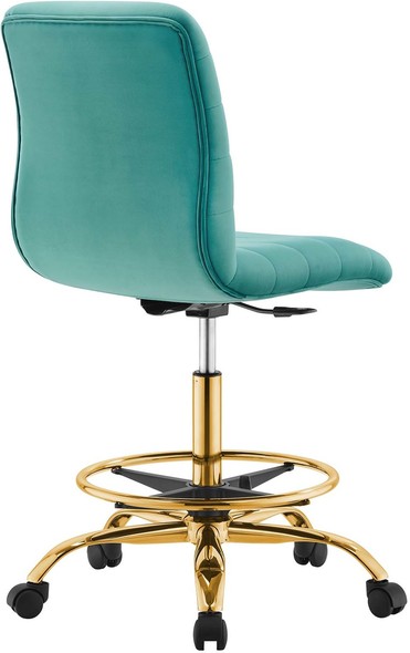 wheeled chairs Modway Furniture Office Chairs Office Chairs Gold Teal
