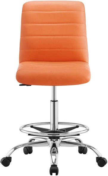 spinny chair for desk Modway Furniture Office Chairs Silver Orange