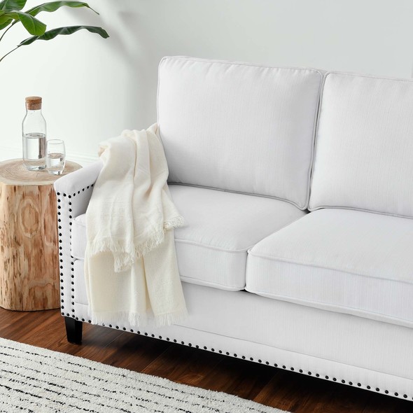 sectional with a chaise Modway Furniture White