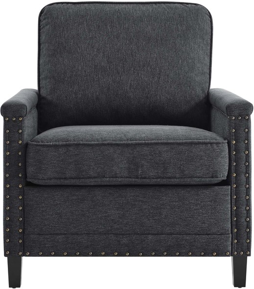 accent wing back chairs Modway Furniture Sofas and Armchairs Charcoal