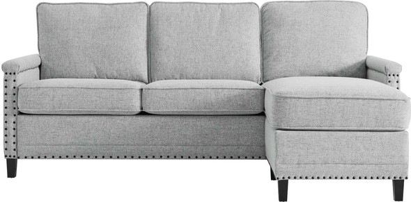 best pull out sectional couch Modway Furniture Sofa Sectionals Light Gray