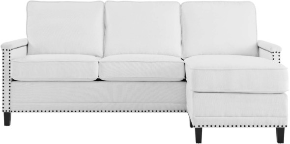 blue velvet sectional couch Modway Furniture Sofa Sectionals White