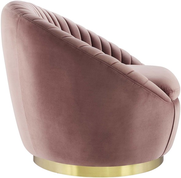small lounge chair Modway Furniture Sofas and Armchairs Gold Dusty Rose