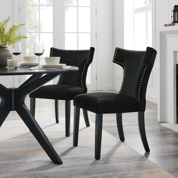 dark wood chairs for dining table Modway Furniture Dining Chairs Black