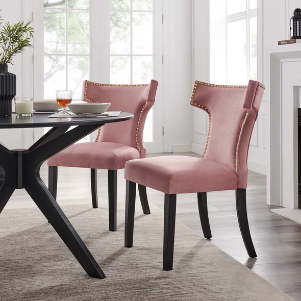 two seat dining table set Modway Furniture Dining Chairs Dusty Rose