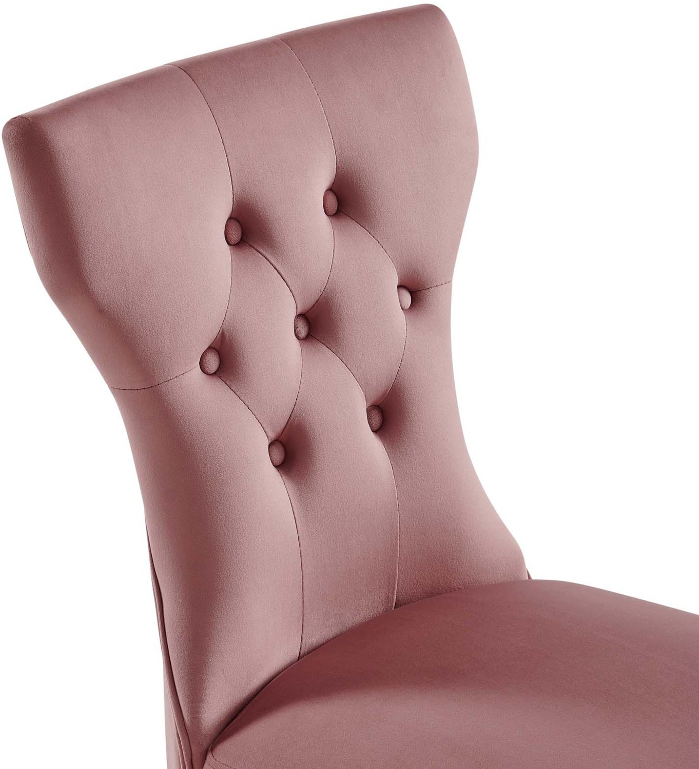 pink and gold chair Modway Furniture Dining Chairs Dusty Rose