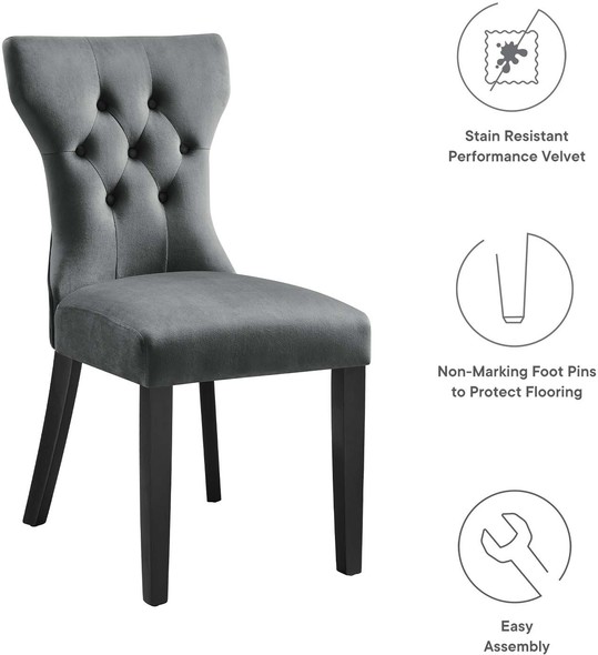 small black dining chairs Modway Furniture Dining Chairs Gray
