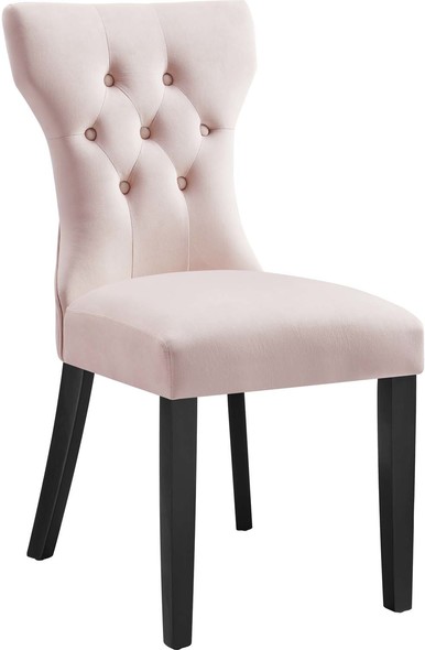 matte black chairs Modway Furniture Dining Chairs Pink