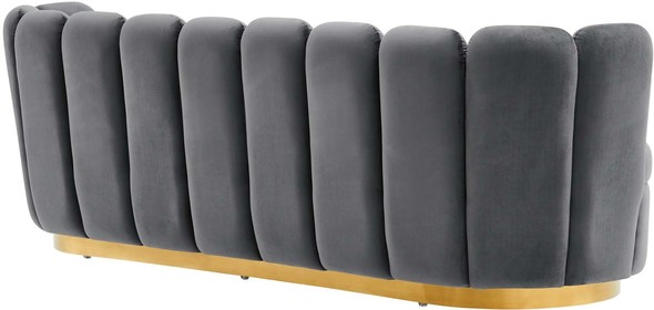 wrap around sofa Modway Furniture Sofas and Armchairs Gray