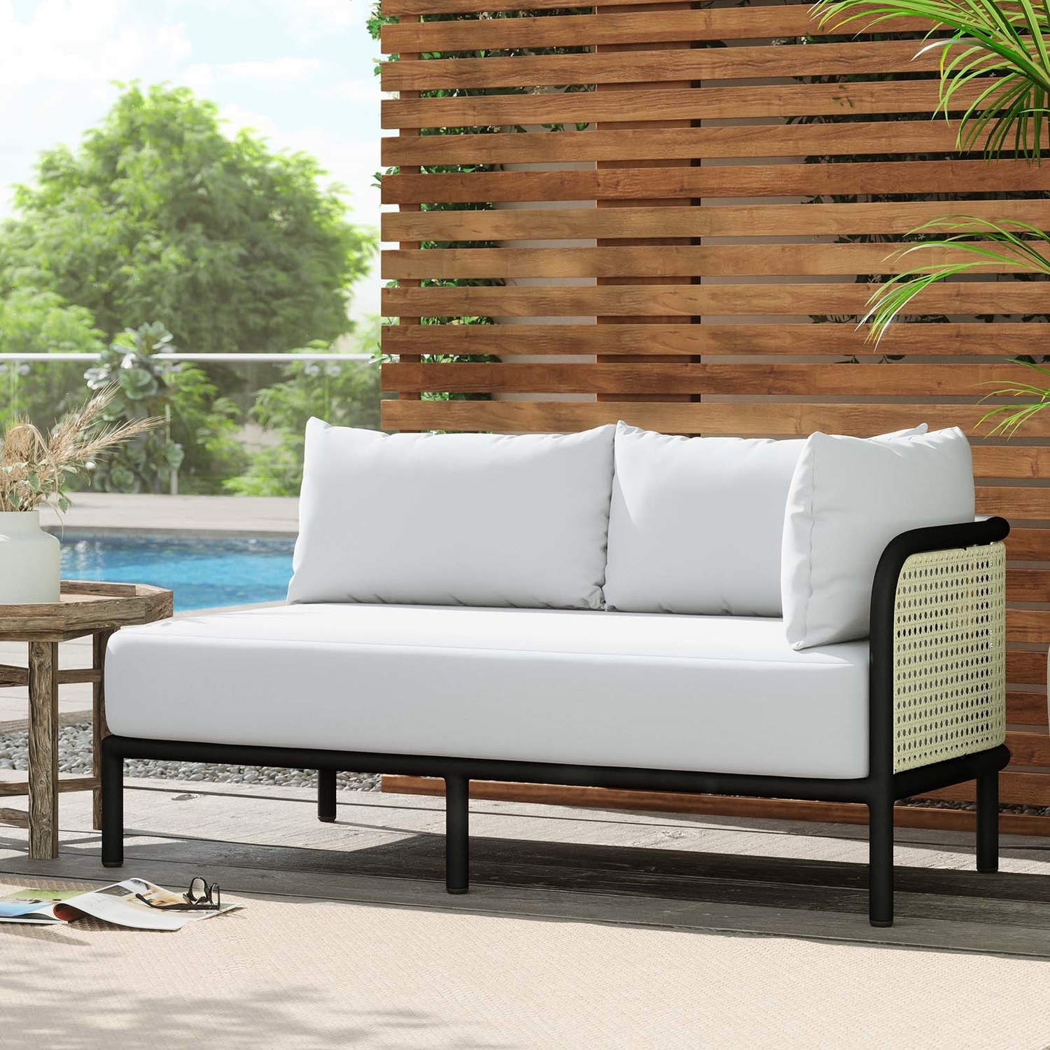 best chaise sectional Modway Furniture Daybeds and Lounges Ivory White