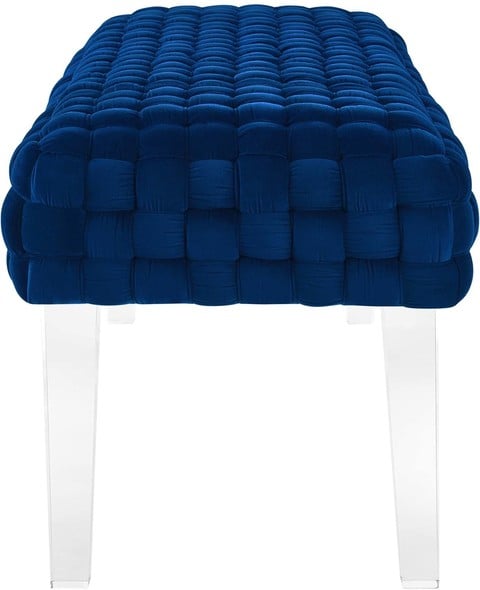tufted bench velvet Modway Furniture Sofas and Armchairs Navy