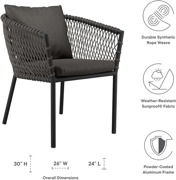 set of four kitchen chairs Modway Furniture Dining Sets Charcoal Charcoal