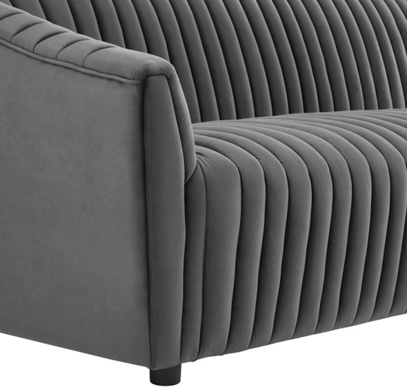 difference between sofa and sectional Modway Furniture Sofas and Armchairs Charcoal