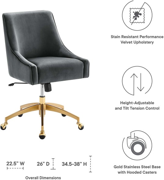 gray office chair Modway Furniture Office Chairs Office Chairs Gray