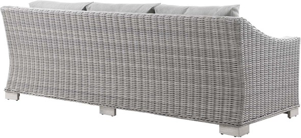 black conversation patio sets Modway Furniture Sofa Sectionals Light Gray Gray