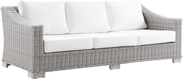 out door patio swing Modway Furniture Sofa Sectionals Light Gray White