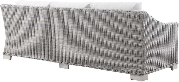 out door patio swing Modway Furniture Sofa Sectionals Light Gray White